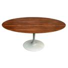 Mesa Saarinen Oval Pau Ferro 135x90cm - Base Branca Mesa Saarinen Oval Pau Ferro 135x90cm - Base Branca
