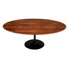 Mesa Saarinen Oval Pau Ferro 135x90cm - Base Preta