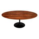 Mesa Saarinen Oval Pau Ferro 235x122cm - Base Preta