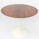 Mesa Saarinen Redonda 60 cm Madeira Base Branca