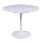 Mesa Saarinen Redonda Carrara 100cm - Base Branca Mesa Saarinen Redonda Carrara 100cm - Base Branca