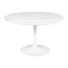 Mesa Saarinen Redonda Espírito Santo 100cm - Base Branca