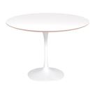 Mesa Saarinen Redonda Fórmica Branca 137cm - Base Branca