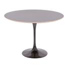 Mesa Saarinen Redonda Fórmica Preta 137cm - Base Preta