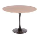 Mesa Saarinen Redonda Freijó 124cm - Base Preta Mesa Saarinen Redonda Freijó 124cm - Base Preta