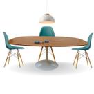 Mesa Saarinen Retangular Ovalada 120x80cm em freijo