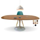 Mesa Saarinen Retangular Ovalada 137x90cm em freijo