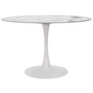 Mesa Saarinen Tulipa Jantar Oval 120x80cm Tampo Marmorizado