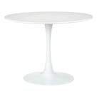 Mesa Saarinen Tulipa Redonda 100cm Tampo Madeira Branca 5 Lugares Mesa Saarinen Tulipa Redonda 100cm Tampo Madeira Branca 5 Lugares