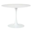 Mesa Saarinen Tulipa Redonda 100cm Tampo Madeira Branca 5 Lugares Mesa Saarinen Tulipa Redonda 100cm Tampo Madeira Branca 5 Lugares