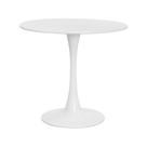 Mesa Saarinen Tulipa Redonda 80cm Tampo MADEIRA Branca Sala Cozinha Jantar