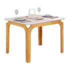 Mesa Sala de Jantar 1,20m Tampo em Vidro Mel