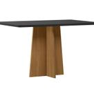 Mesa Sala de Jantar 135cm Tampo MDF/Vidro Moderno