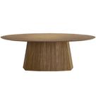 Mesa Sala de Jantar 8 Lugares 250cm Tampo Oval Talocan Nogueira G13 - Gran Belo