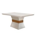 Mesa Sala De Jantar Lucy 120cm Canto Copo Off White