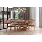 Mesa Sala Jantar Átria 160cm + 6 Cadeiras Lux Rose Carraro Mesa Sala Jantar Átria 160cm + 6 Cadeiras Lux Rose Carraro