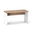Mesa Secretária Pé Painel P25 Pandin 1,20 M Noce Naturale e Branco Mesa Secretária Pé Painel P25 Pandin 1,20 M Noce Naturale e Branco