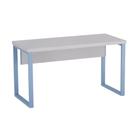 Mesa Secretária Tubolar PE 40 Pandin 1,20 M Cinza e Azul Dali
