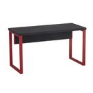 Mesa Secretária Tubolar PE 40 Pandin 1,20 M Preto e Vermelho