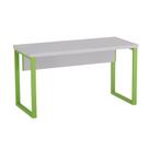 Mesa Secretária Tubolar PE 40 Pandin 1,34 M Cinza e Verde