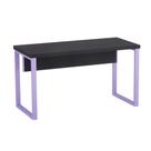 Mesa Secretária Tubolar PE 40 Pandin 1,34 M Preto e Lilas Mesa Secretária Tubolar PE 40 Pandin 1,34 M Preto e Lilas
