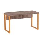 Mesa Secretária Tubolar PE 40 Pandin 1,34 M Walnut e Laranja Mesa Secretária Tubolar PE 40 Pandin 1,34 M Walnut e Laranja