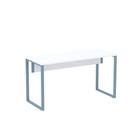 Mesa Secretária Tubular P25 Pandin 1,20 M Branco e Azul Dali