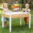 Mesa Sensorial de Areia e Água Woodtoe para Crianças 66x46x46 cm