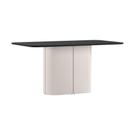 Mesa Serena 180X90 Off White/Preto Mesa Serena 180X90 Off White/Preto