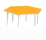 Mesa Sextavada Adulto Amarelo Mesa Sextavada Adulto Amarelo
