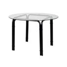 Mesa Shiro 4 Lugares Redonda Tampo de Vidro 110cm Transparente Waw Design Mesa Shiro 4 Lugares Redonda Tampo de Vidro 110cm Transparente Waw Design