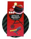 Mesa Steak Weight, churrasqueira artesanal revestida de ferro fundido de 18 cm com alça de madeira