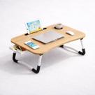 Mesa Suporte Apoio Cama Sofá Suporte Notebook Tablet Copo Refeição Home Office Dobrável Carvalho