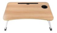 Mesa Suporte Para Notebook Mdf Multiuso Dobrável Cama Sofá Marrom