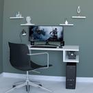 Mesa Suspensa Prateleira Trabalho Home Office Computador Pc