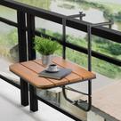 Mesa suspensa VEVOR Balcony Railing 23x40cm com ajuste de 4 níveis