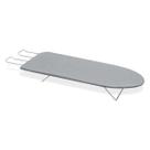 Mesa Tábua de Passar Roupa Portátil Com Suporte Para Ferro Açomix Cor:Prata Tecido Metalizado