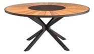 Mesa Tampo De Madeira C/ Centro Fixo De Alumínio 200cm