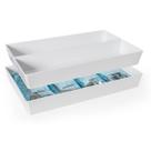 Mesa Térmica Fria 50x30 Melamina 2/4 65mm Branco Gourmet Mix