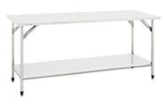 Mesa Total Aço Inox 430 Fritomaq 120x70cm Prateleira