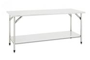 Mesa Total Aço Inox 430 Fritomaq 190x70cm Prateleira