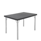 Mesa Tramontina Beta Grafite Com Base Em Alumínio Polido Mesa Tramontina Beta Grafite Com Base Em Alumínio Polido