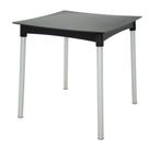 Mesa Tramontina Diana 70x70cm Preto Pernas de Alumínio