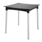 Mesa Tramontina Diana Preta 70 x 70 cm em Polipropileno com Pernas de Alumínio