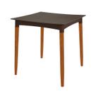 Mesa Tramontina Laura Rattan 70 cm Polipropileno Marrom Pernas Madeira