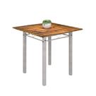 Mesa Tubular 75x75cm Tampo de Madeira 4 Lugares Júlia Soma Móveis