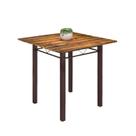 Mesa Tubular 75x75cm Tampo de Madeira Júlia Soma Móveis
