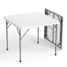 Mesa VINGLI 34" com pernas dobráveis brancas portáteis