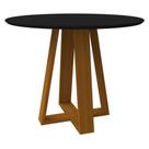 Mesa Vitória 100x100cm - Ypê/Preto