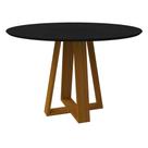 Mesa Vitória 120x120cm - Ypê/Preto